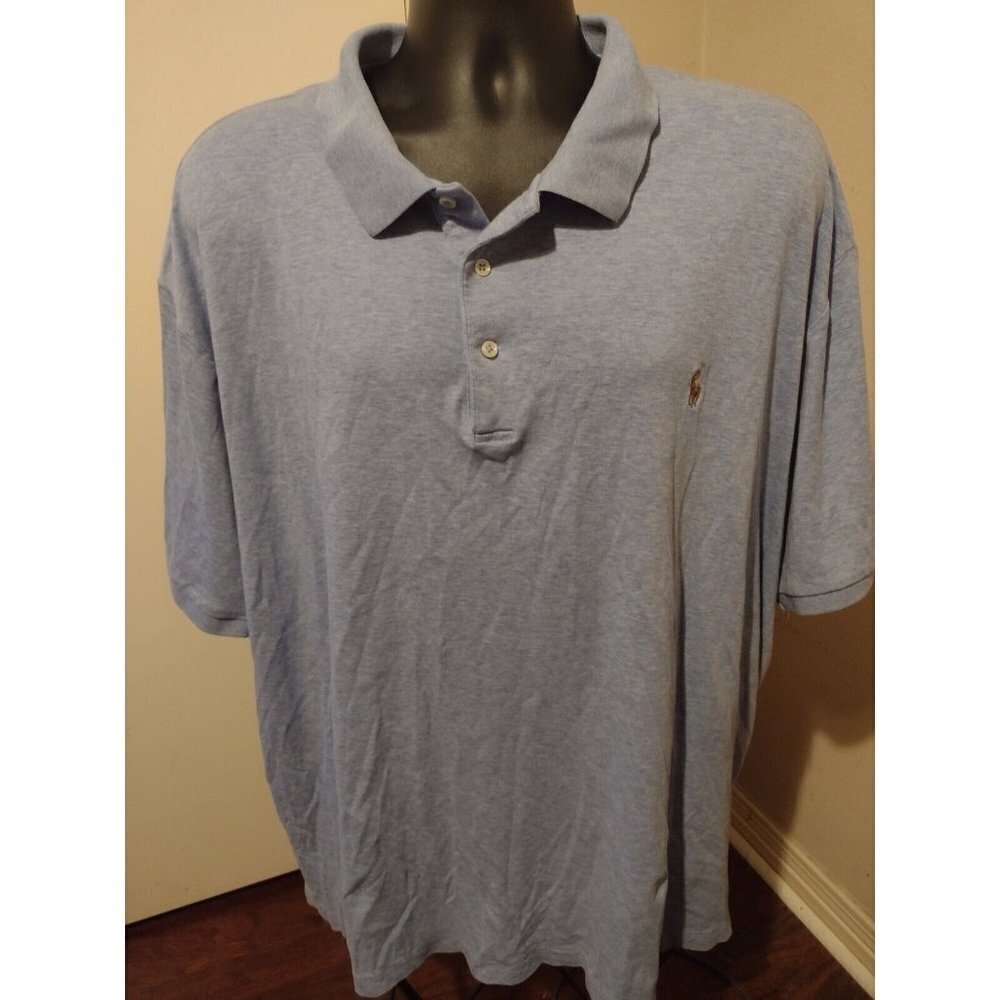 Polo Ralph Lauren Polo Shirt Blue Men's Size 4XB Big and Tall Short Sleeve